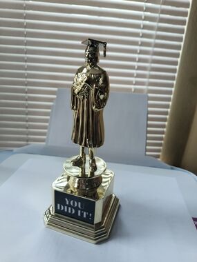 Graduation Trophy - Gold "You Did It!" 8 1/2 Tall